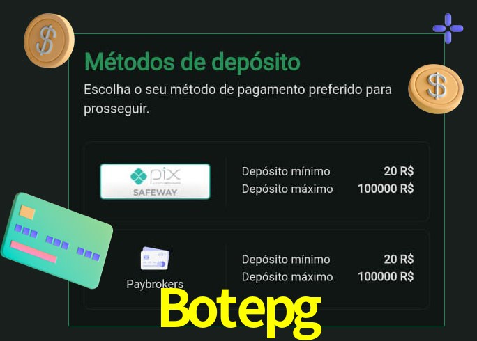 O cassino Botepg oferece uma grande variedade de métodos de pagamento